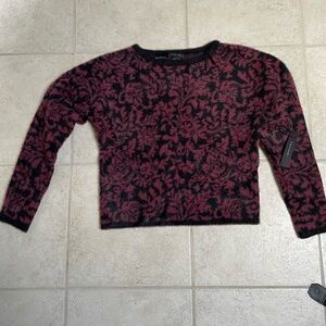 Black and Pink Patterned Sweater